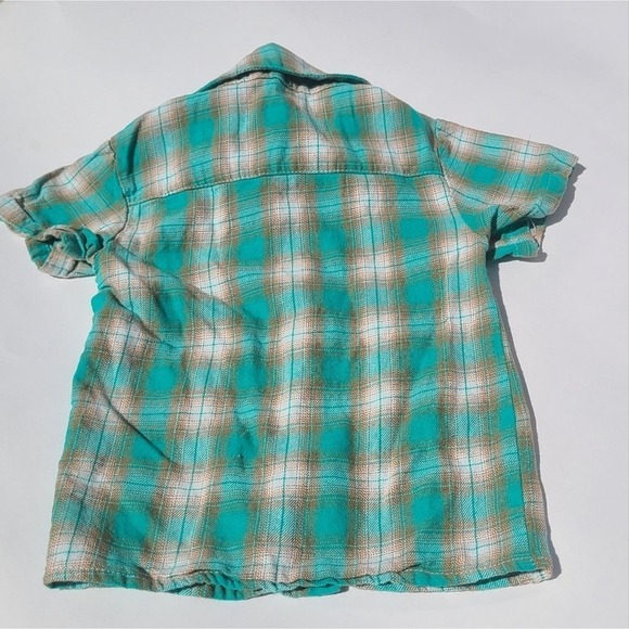 Boys Plaid Button Down Shirt 100(3T) - Picture 2 of 4